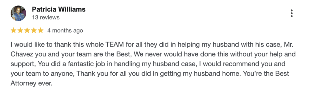 Personal injury client review.